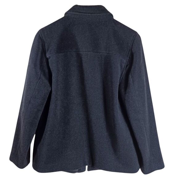 NWT $178 Esprit Basix Wool Blend Jacket M Dark Gray Vintage Y2K Zip Front Coat - Picture 6 of 8